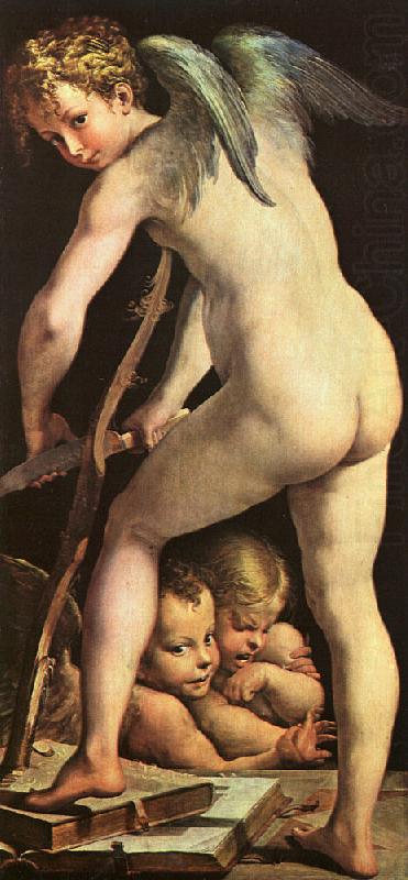 Girolamo Parmigianino Cupid Carving his Bow oil painting picture